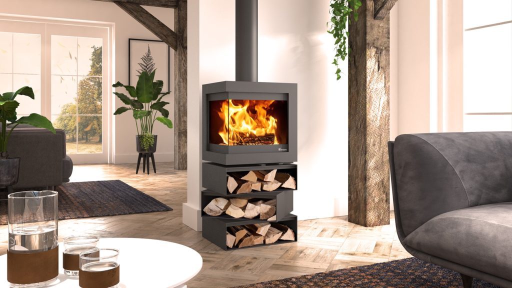 Salamandra a lenha BIOJAQ DG BORA CORNER CUBES