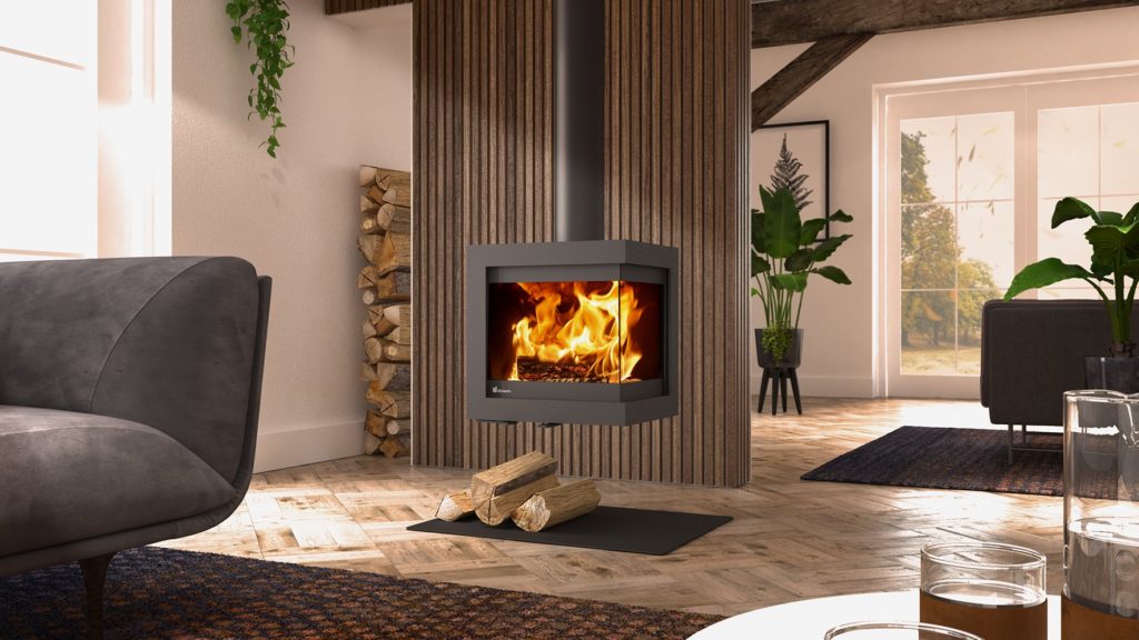 Salamandra a lenha BIOJAQ DG BORA CORNER FIXED