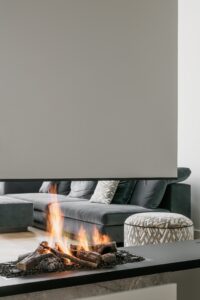 Lareira a gás de combustão aberta